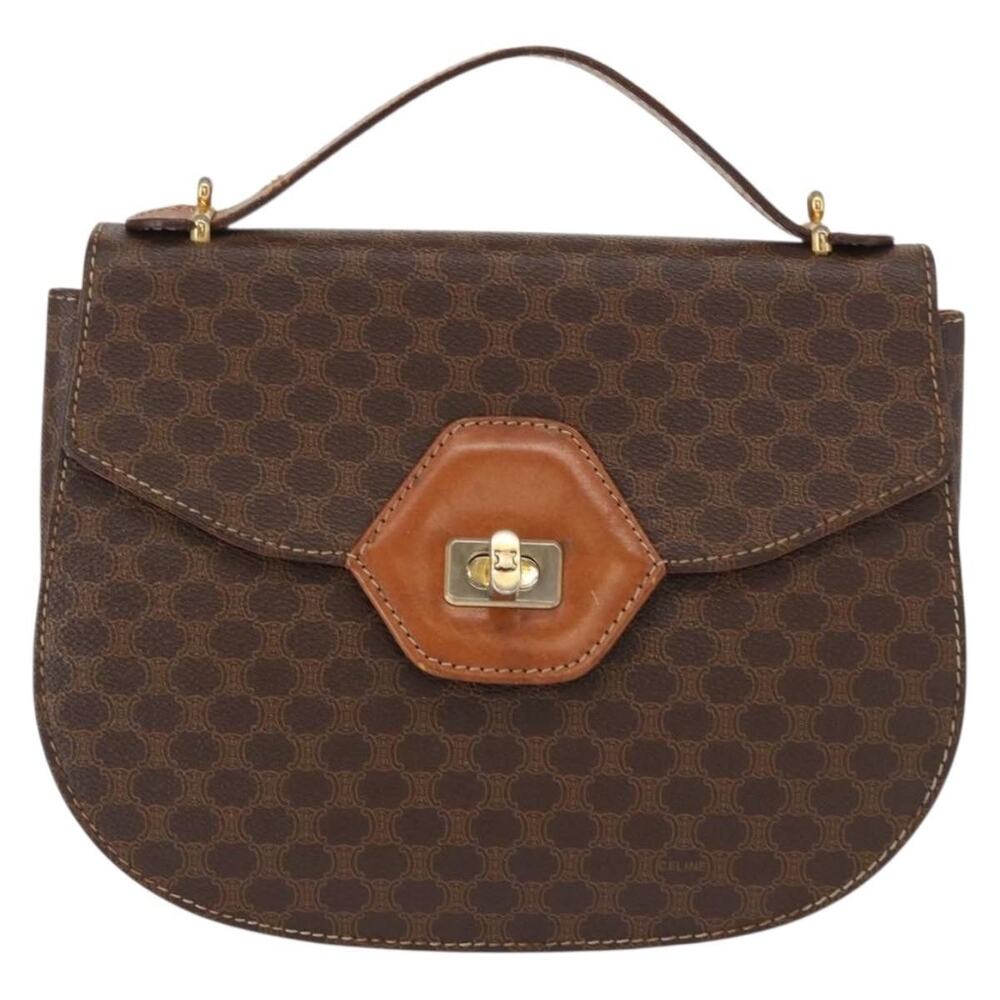 Celine Macadam Handbag Brown